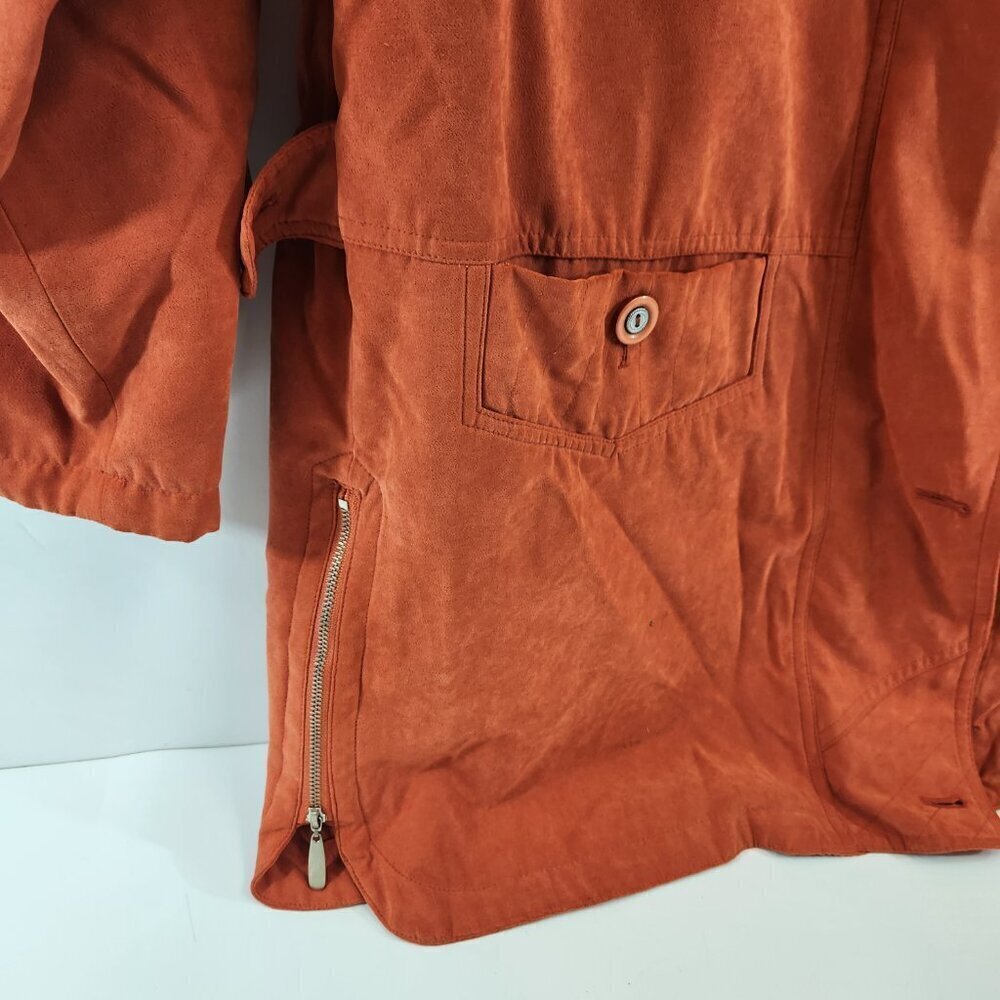 FNR Fanero Orange Lightweight Oversize Jacket Size 46 Poland 90s Fashion - Picture 2 of 14